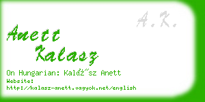 anett kalasz business card